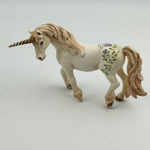 Schleich Bayala Unicorn Mare Floral Fantasy Pink Glitter Mane Tail Purple Floral